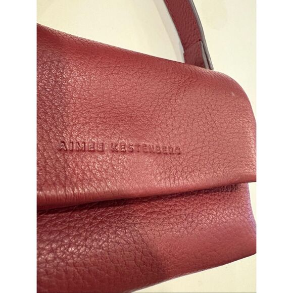 Aimee Kestenberg Leather Crossbody Handbag Burgundy - Picture 5 of 9